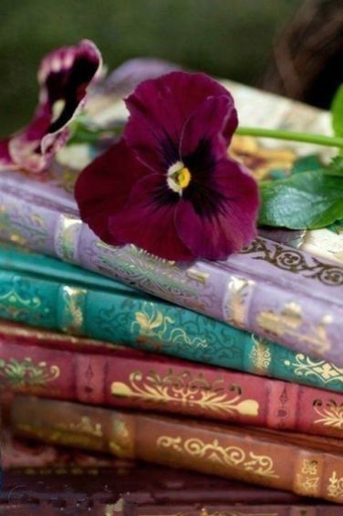books and flowers 2